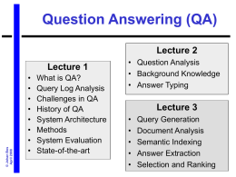 QA, lecture 3
