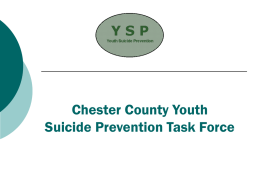 Chester County Youth Suicide Prevention Task Force