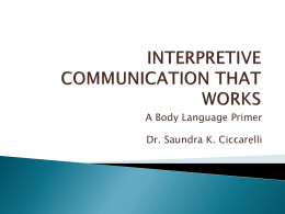 INTERPRETIVE COMMUNICATION THAT WORKS
