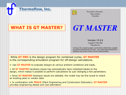 Thermoflow GT MASTER