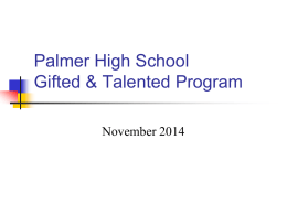 Palmer High School Gifted & Talented