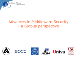 Advances in Middleware Security