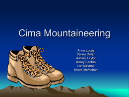 Cima Mountaineering - Radford University