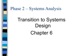 COMPLETING SYSTEMS ANALYSIS CONSIDER ALTERNATIVE …