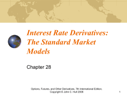 Interest Rate Derivatives: The Standard Market Models