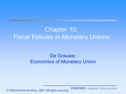 Fiscal Policy and the Stability and Growth Pact