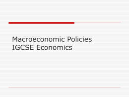 ###Macroeconomic Policies - PowerPoint Presentation