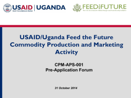 USAID/Uganda Feed the Future Enabling Environment for