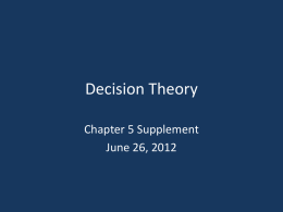 Module 16 – Decision Theory