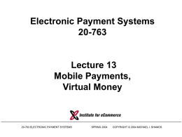 Mobile Payments 2004 - Carnegie Mellon University