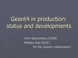 HADI: Development of components of the Geant4 toolkit for