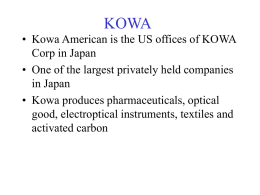 SAN ESTERS CORPORATION - Kowa American Corporation