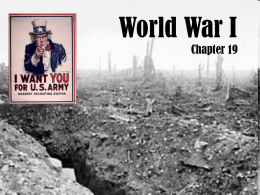World War I - Mr. Franz US History