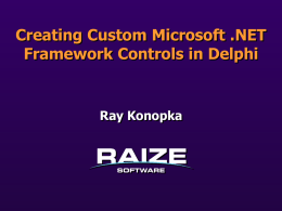 Creating Custom .NET Controls in Delphi