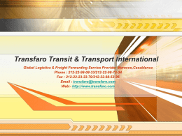 TRANSFARO Logistics