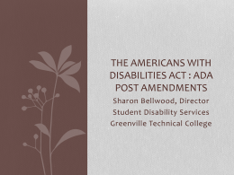 The Americans with Disabilities Act : ADA Post Amendments