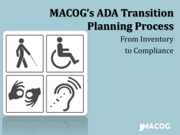 MACOG’s ADA Transition Planning Process - Purdue e-Pubs