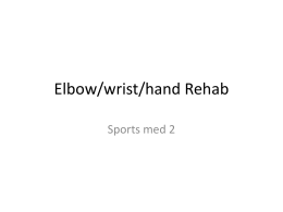 Elbow/wrist/hand Rehab - West Ada School District