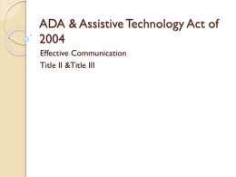 ADA & Assistive Technology Act of 2004