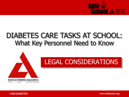 Diabetes Management in Schools: Supporting Student Success
