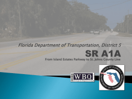 Florida Department of Transportation, District 5 SR A1A