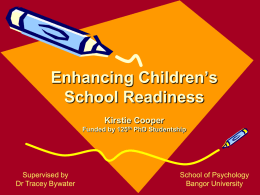 Enhancing School Readiness Among Preschool Children