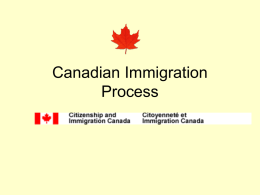 Canadian Immigration Process - Waterloo Region District