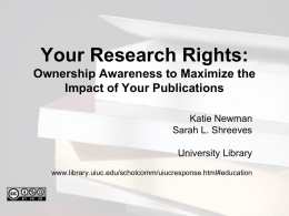 Your Research Rights: Ownership Awareness to Maximize the