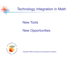 Technology Integration in Math