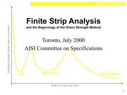 Finite Strip Analysis - Department of Civil Engineering