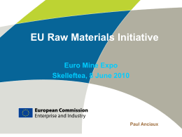 EU Raw Materials Initiative