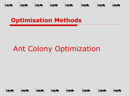 Ant Colony Optimization - School of ICT, Griffith University