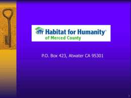 The Key to a New Home - Welcome to Habitat for Humanity of