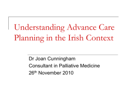 Understanding Advance Care Planning in the Irish Context