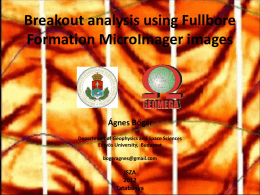 Breakout analysis using Fullbore Formation MicroImager images