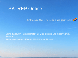 SATREP Online - Facilities available on OIS