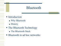 Bluetooth - Department of Telematics