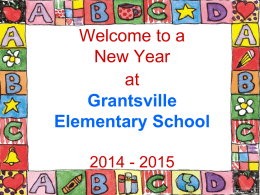 Welcome to a New Year at George’s Creek Elementary School