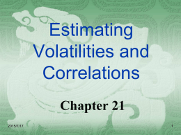 Estimating Volatilities and Correlations, Chapter 15