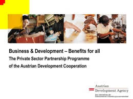 Business and Development Partnerships of ADA