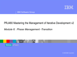 Mastering the Management of Iterative Development