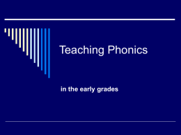 Teaching Phonemic Awareness
