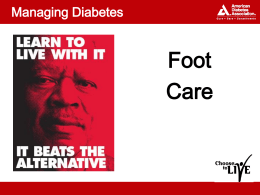 Managing Diabetes10-Foot Care - American Diabetes Association