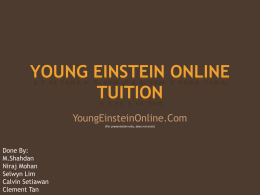 YOUNG EINSTEIN ONLINE TUITION - ACS (Independent)