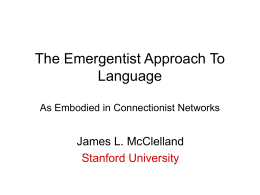 The Emergentist Approach To Language