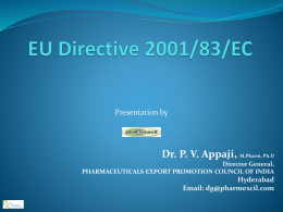 EU Directive 2001/83/EC