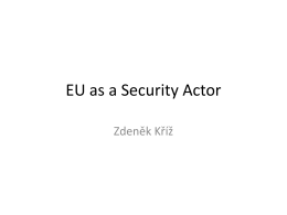 EU as a Security Actor