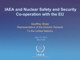 The IAEA’s Working Group on Radioactive Source Security