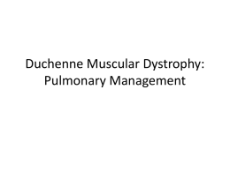Duchenne Muscular Dystrophy: Pulmonary Management