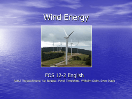 Wind Energy - S.T.O.R.E.